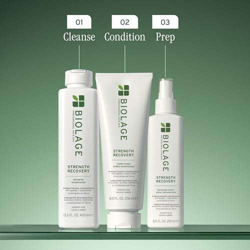 Biolage Strength Recovery Shampoo - Reduces Breakage & Detangles, Instantly Strengthens and Moisturizes, For Damaged Hair,...