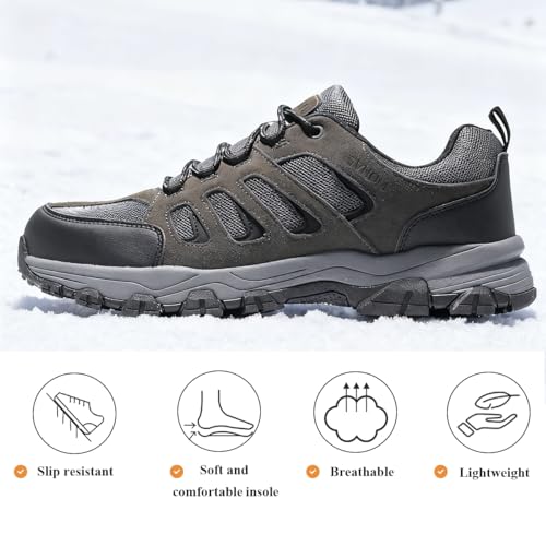 CIVHOM Men's Breathable Outdoor Hiking Shoes, Comfortable Trekking Trail Sneakers for Walking & Adventures
