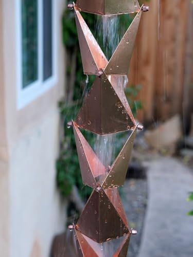 Nutshell Stores Origami Rain Chain - Copper - 15 Feet