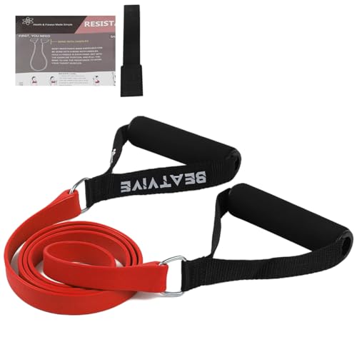Exercise Bands with Handles, Resistance Bands with Handles, Ideal for Physical Therapy, Strength Training, Muscle Toning -...