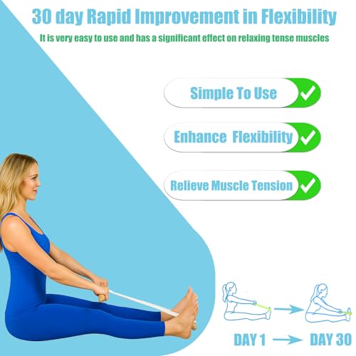 Adjustable Portable Stretching Device and Fitness Resistance Band for Home Use, Enhanced Flexibility and Mobility Perfect ...