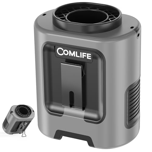 COMLIFE Portable Mini Waist Fan - Rechargeable Clip on Wearable Belt Fan, Max 25H Cooling,4 Speeds 13000RPM Turbo Hands-Fr...