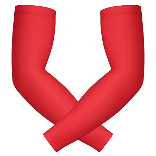 HDE Arm Compression Sleeves for Kids Basketball Shooting Sleeve Youth Sports Cooling Sun Protection Football Baseball 1 Pair