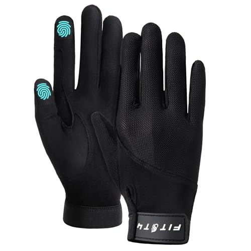FitsT4 Sports Horse Riding Gloves Equestrian Women Mesh Breathable Gloves for Horseback Riding Touchscreen