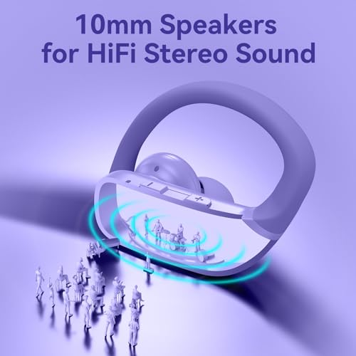 bmani Ear Buds Wireless Earbuds Bluetooth Headphones with 80H Playtime LED Display Case, Over-Ear Hook with Mic, Stereo So...