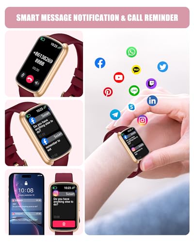 Fitness Tracker, Smart Watch for Women Men with 24/7 Heart Rate/Blood Pressure/Blood Oxygen Monitor,Sleep Tracker,Step & C...