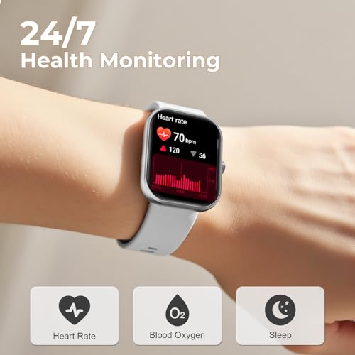 Smart Watch for Men Women, 1.83" HD Touchscreen Fitness Watch with Bluetooth Call & Message Notifications, 110+ Sport Mode...