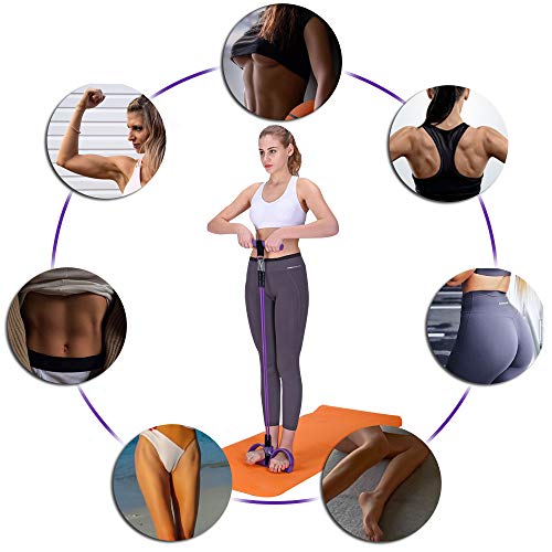 Pedal Resistance Band, 4-Tube Elastic Pull Rope, Sit-up Equipment, Yoga Strap Bodybuilding Expander, Exercise Bands, Fitne...