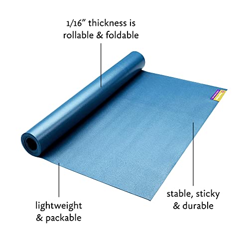Hugger Mugger Tapas Travel Yoga Mat - Super Portable and Durable, Textured Sticky Surface, May be Folded or Rolled, Packab...