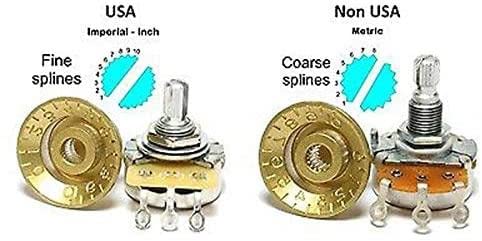 Kaish 2Pcs Black Metal Bell Knobs Push On Guitar Bass Top Hat Knob For 5.8Mm Split Shafts