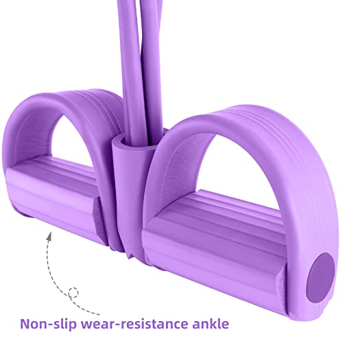 Multi-Function Tension Rope – 4 Tube Resistance Bands with Handles – Sit Up Exercise Equipment Home Gym Tummy Trainer for ...