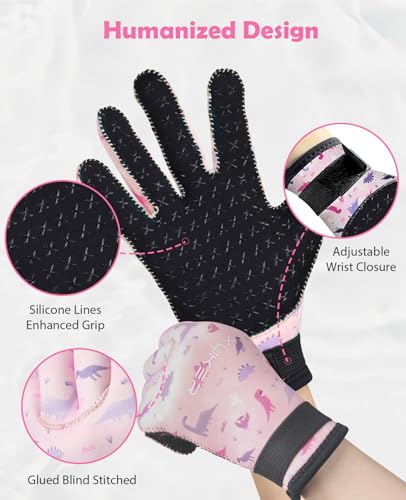 XUKER Kids 3mm Neoprene Wetsuit Gloves - Thermal Warmth for Diving, Scuba, Snorkeling, Kayaking & Swimming - Youth Water S...