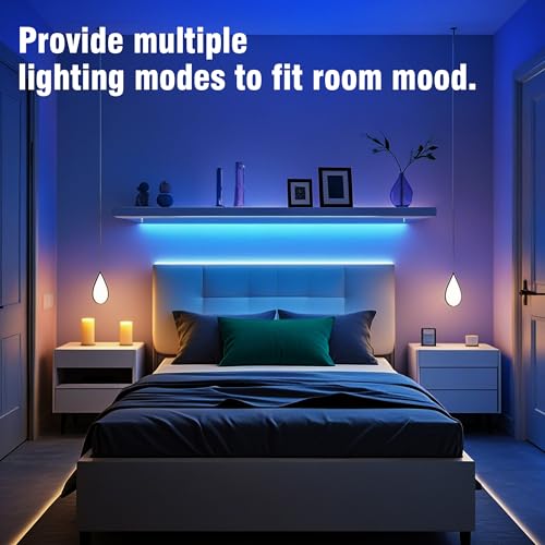 VOLIVO 100ft Led Strip Lights for Bedroom, Color Changing Led Light Strips Kit with 24 Keys IR Remote and Smart App Contro...