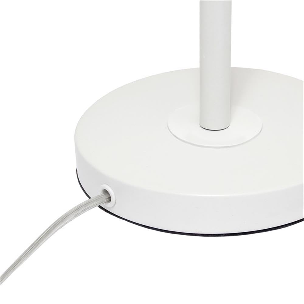 Lalia Home Desk Lamp, Vertically Adjustable, Metal, 7.25inL x 19.75inW x 28inH, White, Model LHD-2001-WH