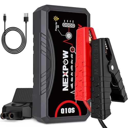 NEXPOW 3000A Peak Car Jump Starter for Up to 9.0L Gas and 7.0L Diesel Engines, 12V Portable Battery Booster Pack with QC3....