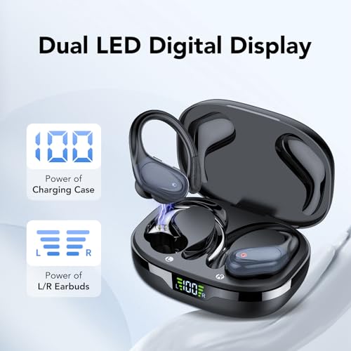 Ear buds Wireless Earbuds Bluetooth 5.3 Headphones 60hrs Playtime with Digital Display Sports Wireless Headphones with Ear...