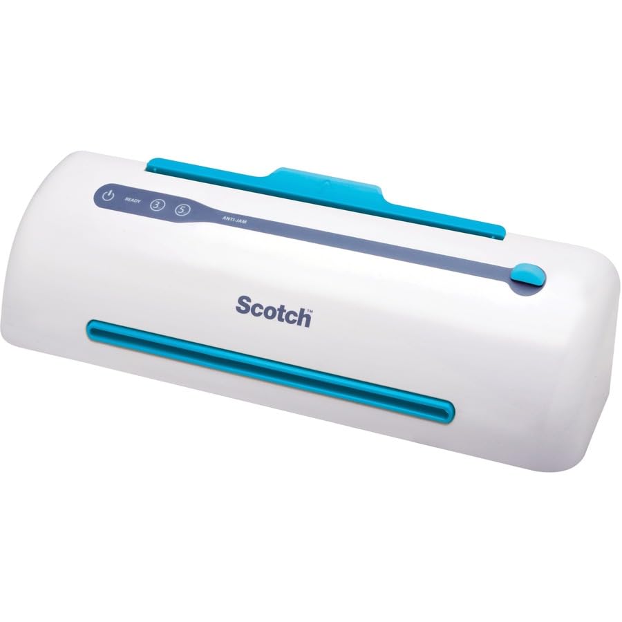 Scotch PRO TL906 Thermal, Laminator Machine, 1 Laminating Device, White/Blue, Laminate Recipe Cards, Photos, Documents, fo...