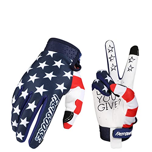 EXCEREY Star Cycling Gloves Mountain Racing Anti Slip & Breathable Bike Gloves with Touchscreen for Men/Women, All-Season ...
