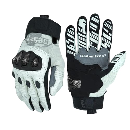 Seibertron SPS Series Touchscreen Motorcycle Motocross BMX ATV MTB Bicycle Cycling Full or Half Finger Gloves Adult and Youth