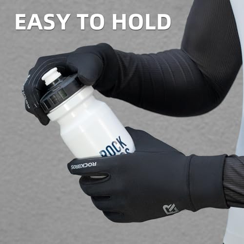 ROCKBROS Men Women Thin Winter Gloves for Sport- Lightweight Anti-Slip Touch Screen Road Bicycle Gloves for Outdoor Sports...
