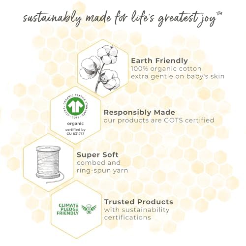 Burt's Bees Baby Unisex Newborn Essentials 100% Organic Cotton Beekeeper Wearable Blanket