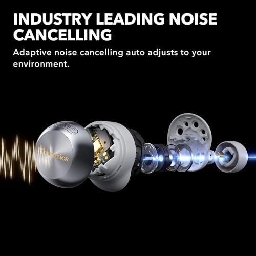 Technics Reference Class Hi-Fi Wireless Earbuds, Dolby Atmos, Head Tracking, Adaptive Noise Cancelling, 3 Device Multipoin...