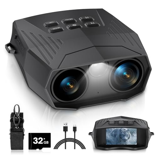 Night Vision Goggles, Night Vision Binoculars for Adults, 5000mAh Rechargeable Infrared Binoculars with 3'' Large Screen, ...