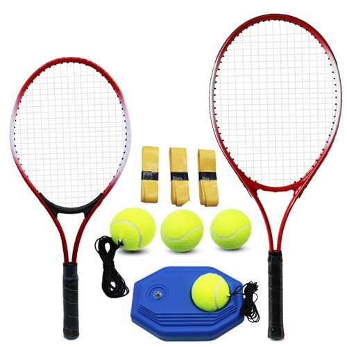 Magicorange Kids Tennis Rackets, Racket Set of 2 Players Tennis Training Equipment for Parent-Child Activities with Traine...