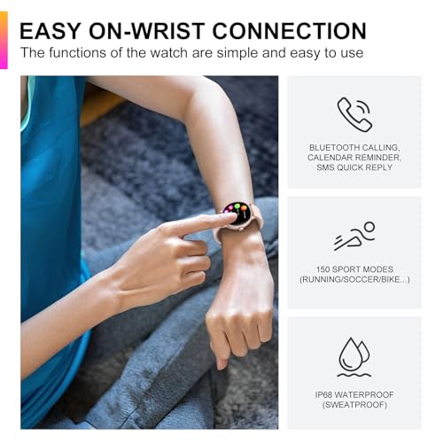 Smart Watch, 1.43'' AMOLED Smart Watches for Men Women (Answer/Make Call), Fitness Tracker with Heart Rate/Sleep Monitor, ...