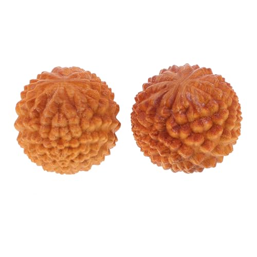 LALAFINA 2Pcs Wooden Baoding Balls Chinese Hand Exercise Massage Balls Health Cypress Meditation Tools for Hand Exercise