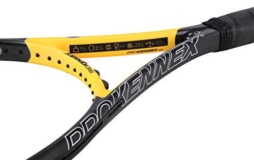 PROKENNEX Black Ace 315, Tennis Racket Unisex Adult, Black, Yellow, Carbon, L2