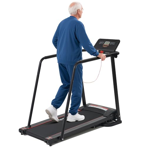 BSJ BESTGYM Walking Treadmill for Seniors with Extended Handrails & Deck,Emergency Stop Button,Treadmill for Home 300 lbs ...