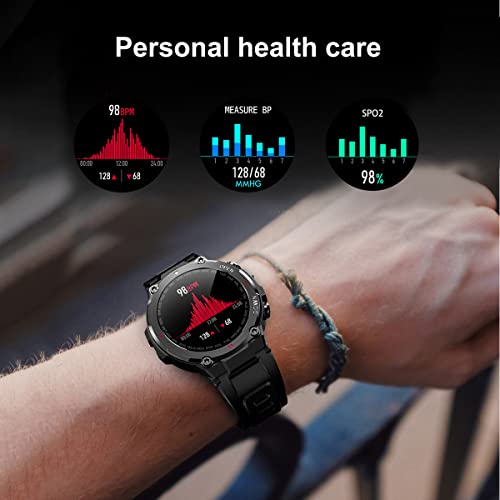 SEDSEY 1.28" IPS Tactical Smart Watch for Men Activity Fitness Tracker with 400mAH Large Battery Outdoor Bluetooth Call He...