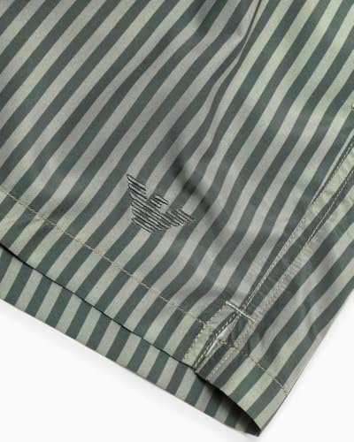 Emporio Armani Men's Striped 4" Swim Trunk