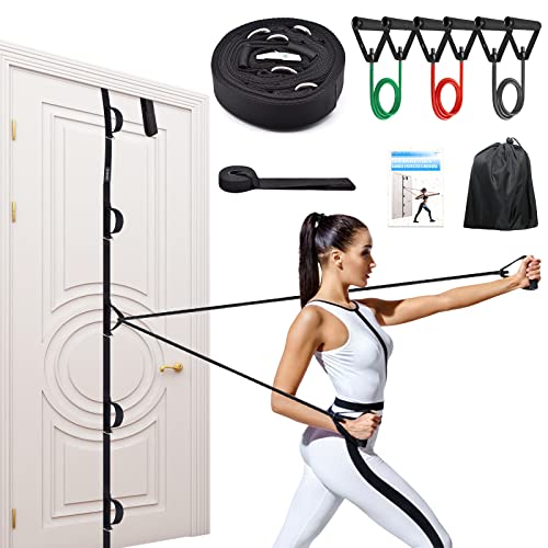 Brebebe Door Anchor Strap for Resistance Bands Exercises, Multi Point Anchor Gym Attachment for Home Fitness, Portable Doo...