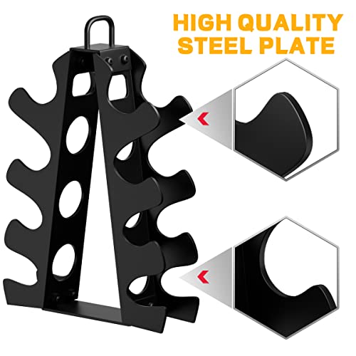 Weight Rack for Dumbbells,A-Frame Dumbbell Rack Stand Only, Alloy Steel Dumbbells Storage Rack with Handle for Home Gyms W...