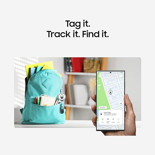 Samsung Galaxy SmartTag2, Bluetooth Tracker, Smart Tag Tracking Device, Item Finder for Keys, Wallet, Luggage, Pets, Use ...