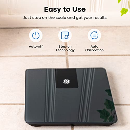 GE Bathroom Scale for Body Weight, Digital Weight Scales 500lb Heavy Duty Measuring Device for People Accurate BMI Weighin...