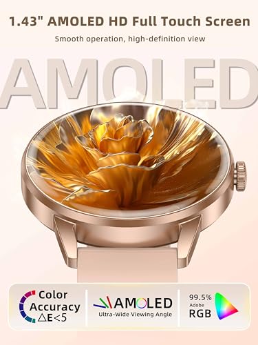 KPEP Fitness Watches for Women Men with 3 Bands, 1.43" AMOLED Screen Smartwatches Make & Answer Calls, SpO2 Heart Rate Mon...