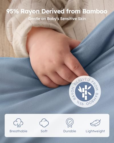 Yoofoss Rayon Made from Bamboo Baby Sleep Sack 0-6 Months 1.0 Tog Baby Wearable Blanket, Super Soft Infant Toddler Sleepin...