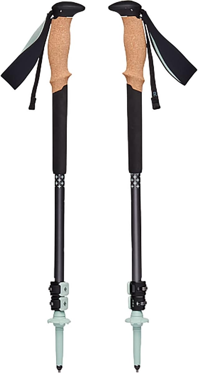 BLACK DIAMOND Pursuit Trekking Poles (Pair) | Natural Cork Grips | FlickLock Adjustable Aluminum Shafts | Ergonomic Poles ...