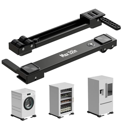 KVRG Appliance Rollers Heavy Duty,Newest Extendable Appliance Sliders,Liftable Washing Machine Base,Easily Move Washer and...