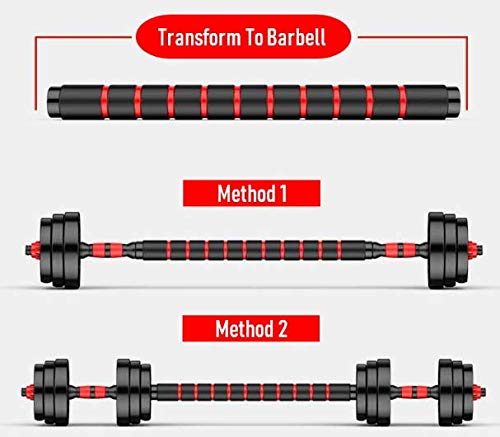 click2go Adjustable Dumbbell Barbell Set (88LB/66LB/44LB) Weight with Connecting Rod 2 in 1 Home Body Workout Exercise Equ...