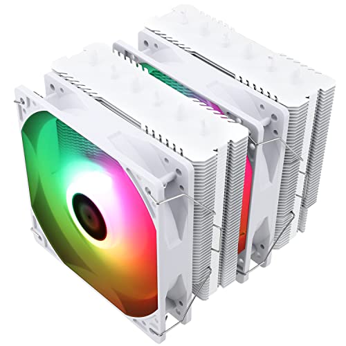 Thermalright Peerless Assassin 120 SE ARGB White CPU Air Cooler, 6 Heat Pipes CPU Cooler, Dual 120mm TL-C12CW-S PWM Fan, A...