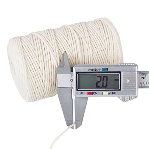 PerkHomy Cotton Butchers Twine String 500 Feet 2mm Twine for Cooking Food Safe Crafts Bakers Kitchen Butcher Meat Turkey S...