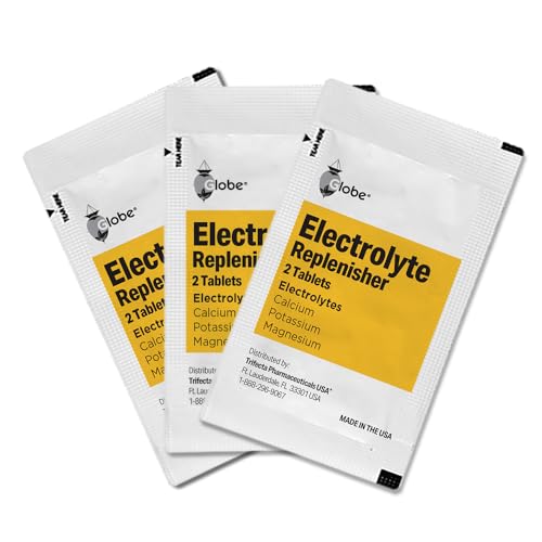 Globe Electrolyte Replacement Tablets for Rehydration, Exercise Recovery, Youth & Adult Athletes, Hiking, Camping, & Sport...