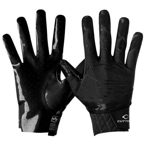 Cutters Rev Pro Football Gloves, Men's Sticky Ultra Grip Receiver Gloves, Adult, 1 Pair