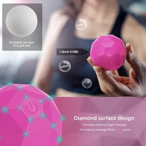 MEXITOP Electric Vibrating Massage Ball, 2-Speed Fitness Yoga Pilates Physical Therapy Massage Roller to Fight Sore Muscle...