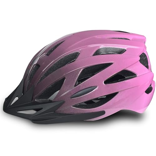 AISSTXOER Road Bike Helmet Adult Men & Women, Adjustable Lightweight Design (22-24.5 Inches) - Vented, Removable Visor & R...