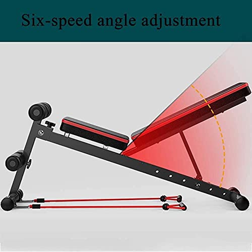 Sit-ups Auxiliary Multifunction Weight Bench Adjustable Supine Board Dumbbell Bench Abdominal Muscles Fitness Equipment fo...